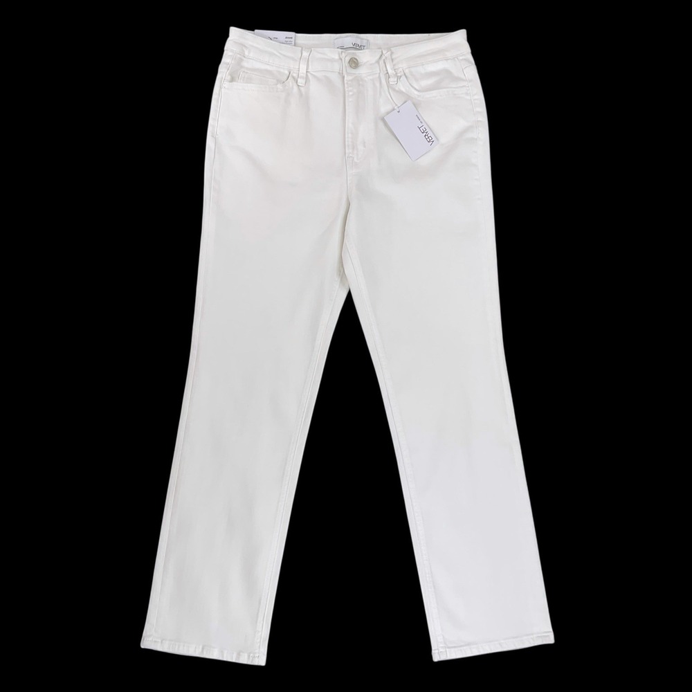 Vervet Jeans Women 31 (ACTUAL 31x27) White High Rise Slim Straight Jeanne NWT